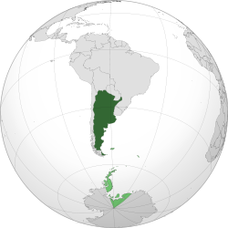 mappemonde ARGENTINE