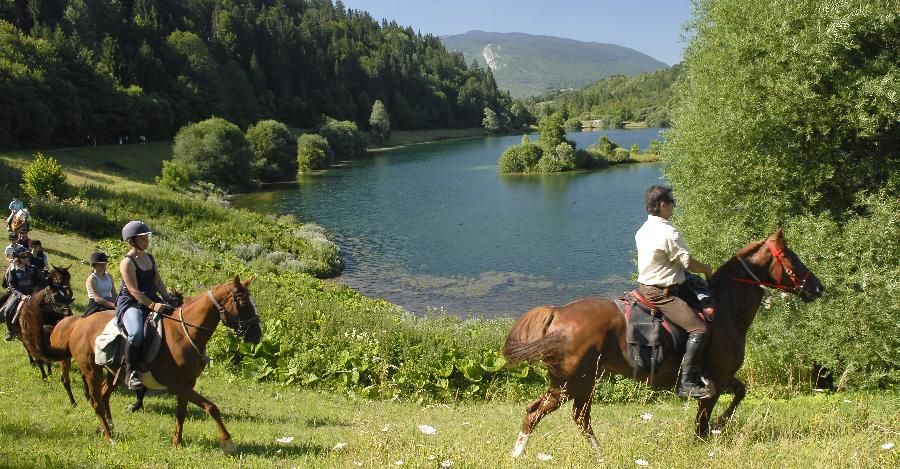 Balade  cheval Savoie PNR du Massif des Bauges